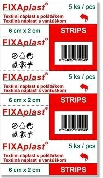Fixaplast Strip pansement textile 6 × 2 cm, 5 pcs