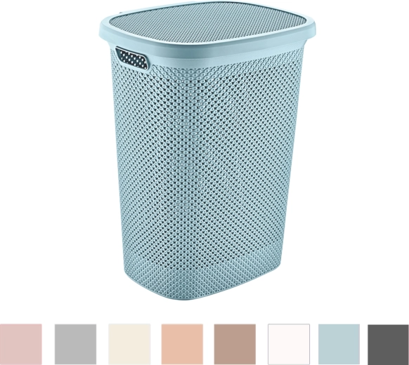 Panier à linge Diamond avec couvercle 60 l