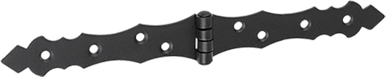 Charnière décorative française 250 × 34 × 2 mm noire