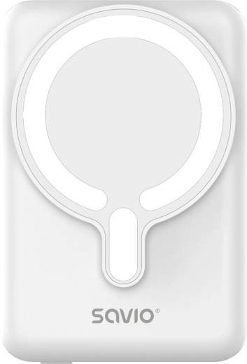 Powerbank magnétique Savio 10 000 mAh blanche