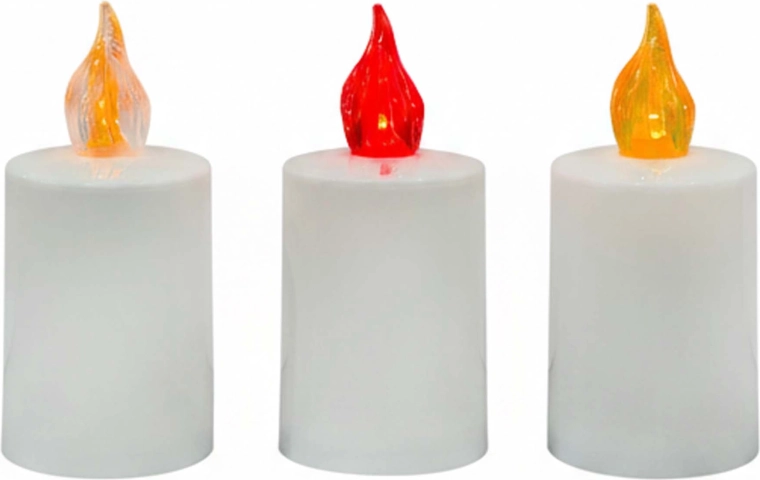 Bougie LED funéraire à lumière blanche chaude - 1 pièce
