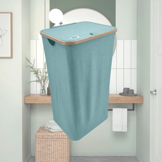 Bordure en bambou et couvercle anti-odeurs