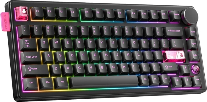 Clavier de jeu mécanique ONIKUMA MT706, sans fil et filaire, RVB, noir