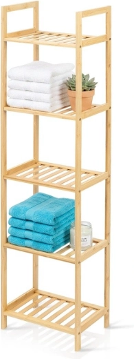 Étagère en bambou à cinq niveaux Vilde 35 × 25 × 127,5 cm