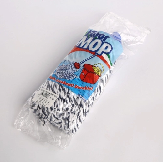 Tête de balai serpillière en coton bicolore 200 g