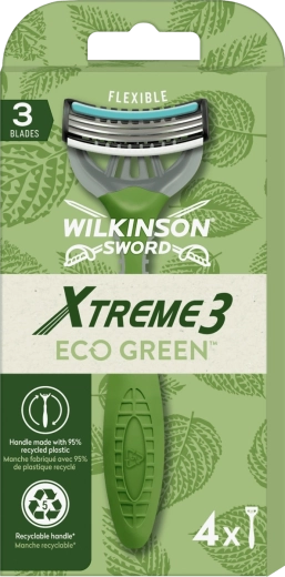 Wilkinson Sword Xtreme3 Eco Green rasoirs jetables 4 pcs