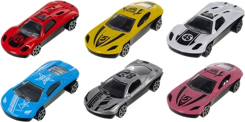 6 petites voitures pour les courses et la collection