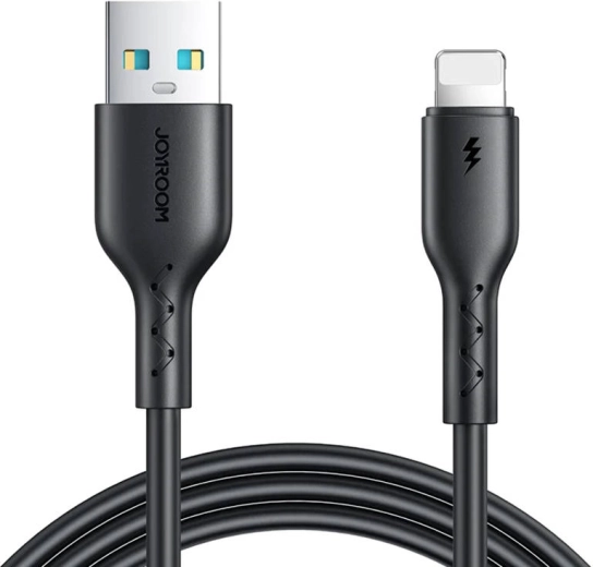 Câble Joyroom USB-A vers Lightning pour charge rapide 3 A, 1 m, noir
