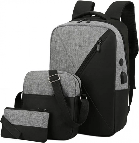 Ensemble 3 en 1 sac à dos, sac bandoulière et pochette
