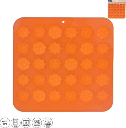 Moule en silicone pour chocolat fleurs, 30 formes, orange