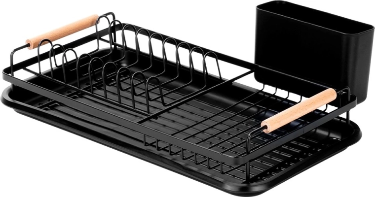 Structure métallique robuste et poignées en bois