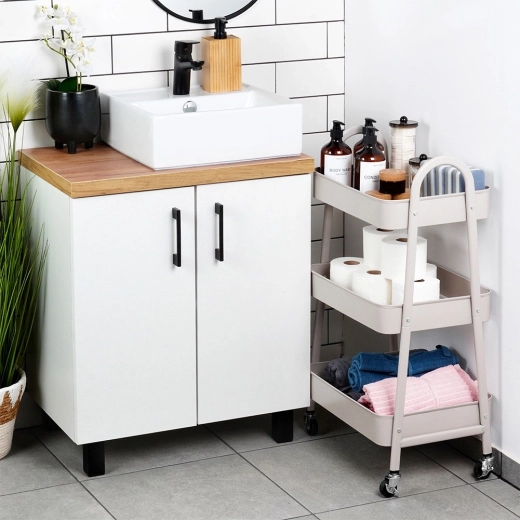 Structure métallique résistante en beige élégant