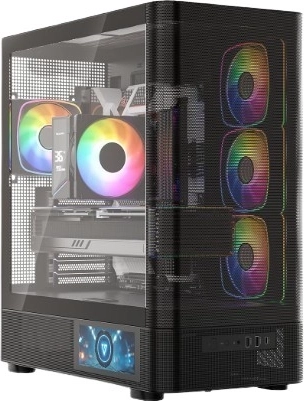 Boîtier PC MODECOM Volcano AQ400 ARGB Midi Tower noir