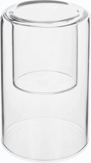 Bougeoir en verre transparent pour bougie chauffe-plat