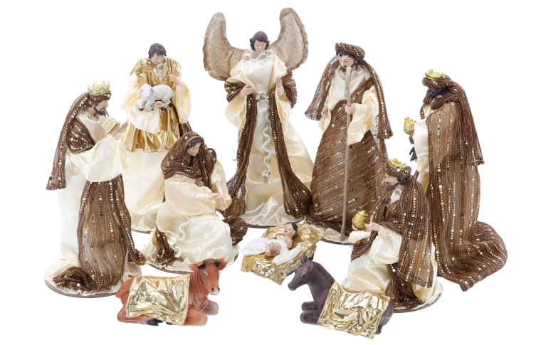 Crèche complète pour une scène de Noël immédiate