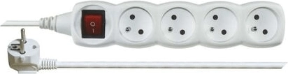 Emos rallonge électrique avec interrupteur, 4 prises, 3 m, blanc
