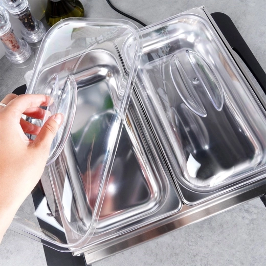Système de buffet double pour deux plats