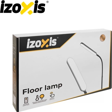 Lampe LED sur pied Izoxis 180 cm noire avec télécommande
