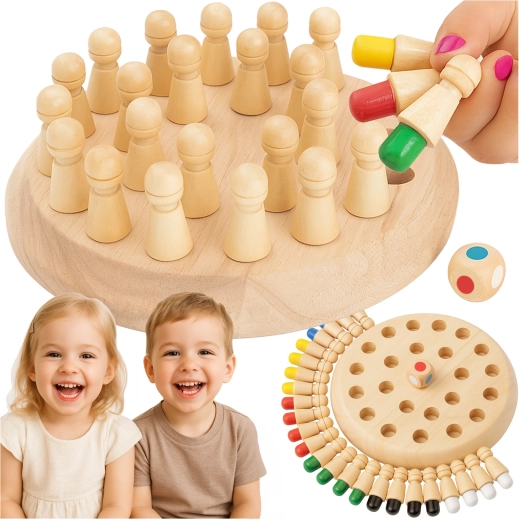 Kruzzel échecs de mémoire en bois