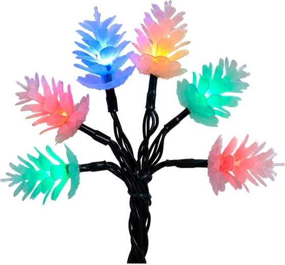 Guirlande LED de Noël RETLUX en forme de pommes de pin, 40 LED multicolores, 10 m