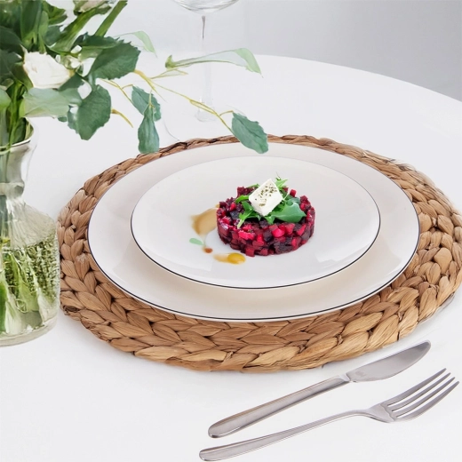 Assiette stylée pour un usage quotidien et les repas de fête