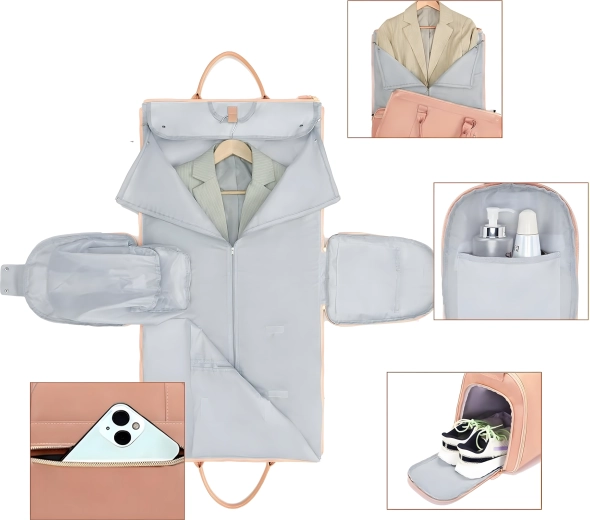 Organisation astucieuse et compartiment séparé pour les chaussures