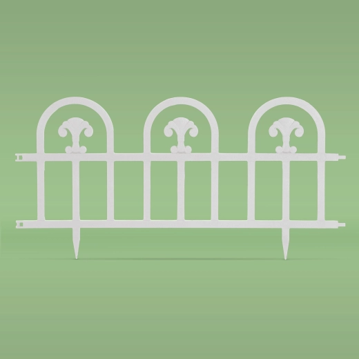 Bordure de jardin en plastique blanc pour parterre 60 × 30 cm