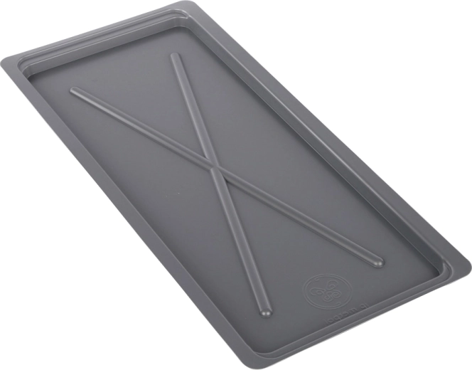 Plateau d’égouttage argenté large pour égouttoir 50 cm – 50 × 22,5 cm