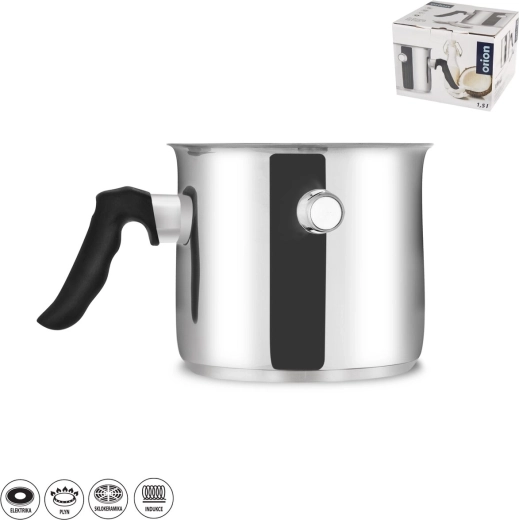 Casserole à lait en acier inoxydable avec bain-marie 1,5 l Orion