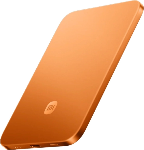 Batterie externe magnétique ultra-fine 5000 mAh 15 W orange