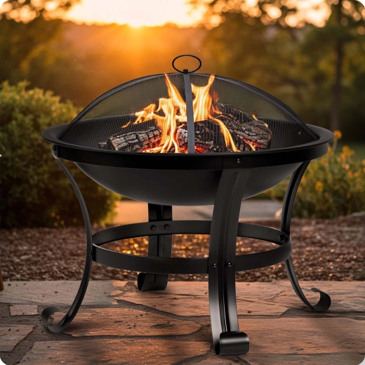 Feu en toute sécurité grâce au dôme pare-étincelles