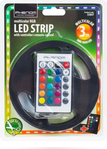 Éclairage RGB coloré avec télécommande