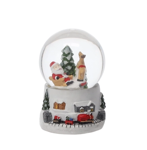 Scènes hivernales détaillées avec le PÈRE NOËL et un renne