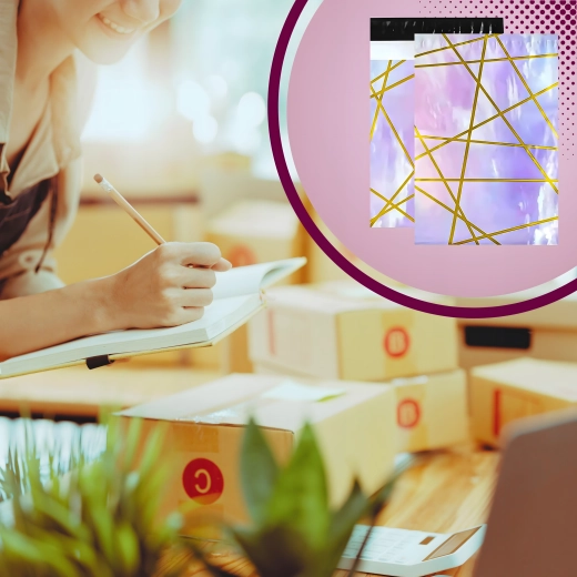 Design violet‑doré stylé