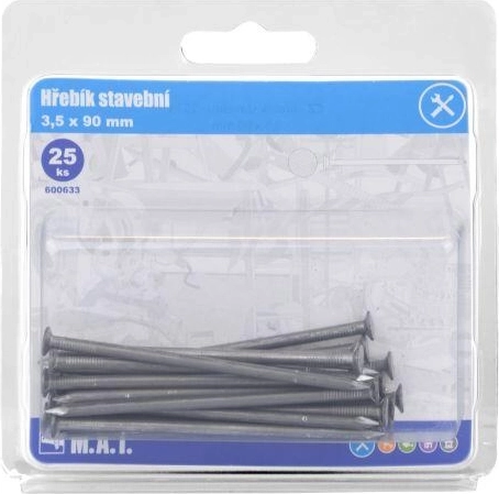 Clous de construction 90 × 3,5 mm, 25 pcs