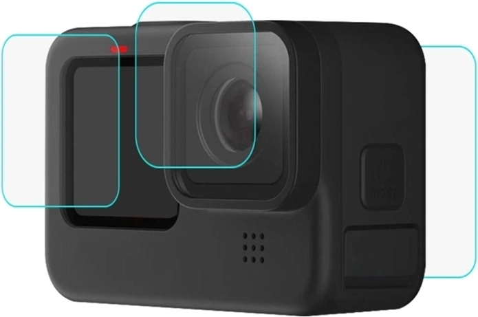 Puluz verre trempé de protection 9H pour GoPro HERO 12/11/10/9 Black - noir