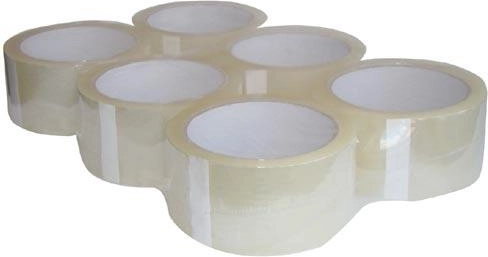 Ruban d’emballage 25 mm × 66 m transparent (6 pcs)