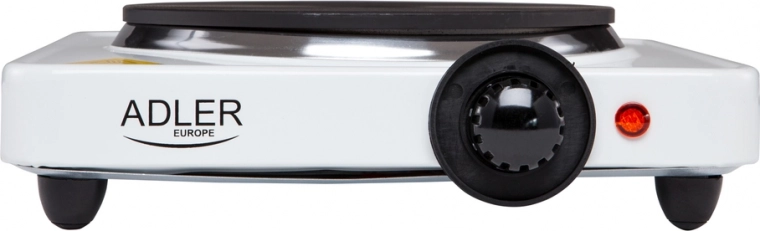 Plaque chauffante électrique simple ADLER 1500 W, blanche