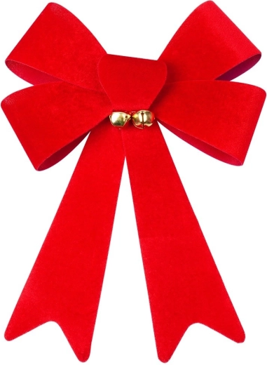 Nœud décoratif de Noël en velours 22 × 32 cm