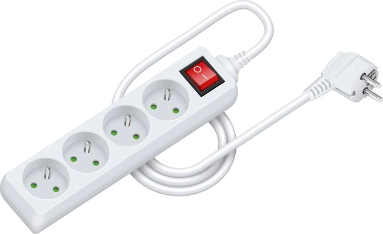 Rallonge électrique Retlux avec 4 prises et interrupteur