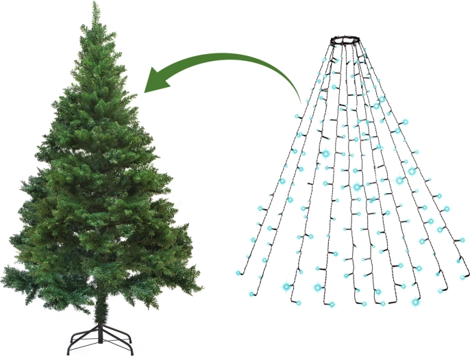 Arbre lumineux décoratif de 1,9 m de hauteur