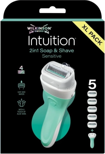 Rasoir pour femme Wilkinson Intuition 2en1 Soap & Shave Sensitive avec savon
