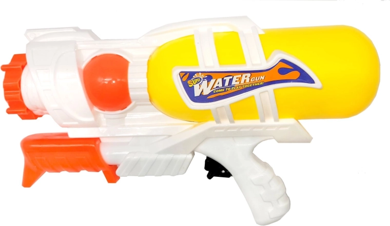 Grand pistolet à eau avec pompe 27 cm, jaune - 1 pièce