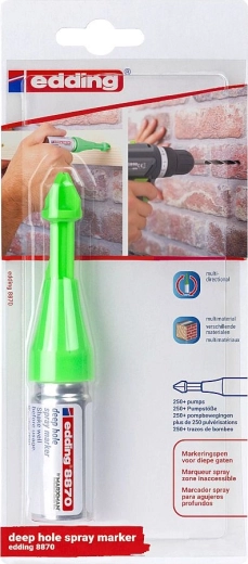 Marqueur de trous Edding 8870 pour le perçage, vert néon