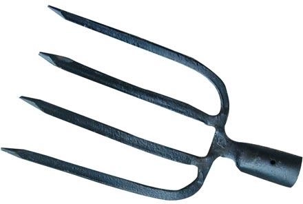 Fourche à bêcher forgée à 4 dents sans manche