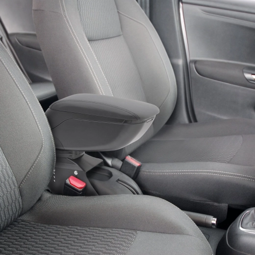 Accoudoir universel pour voiture avec espace de rangement, noir