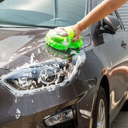Éponge double face en microfibre pour le lavage de voiture