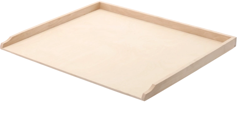 Planche à pâtisserie en bois 61 × 51 cm avec bords surélevés