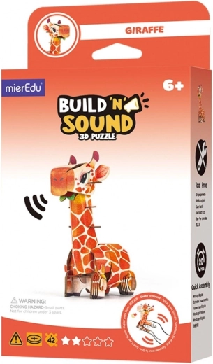 Puzzle 3D MierEdu Construis et écoute – Girafe