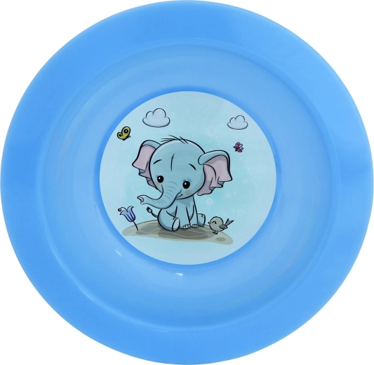 Assiette creuse pour enfants 17,3 cm CIGOGNE, plastique, assortiment de couleurs